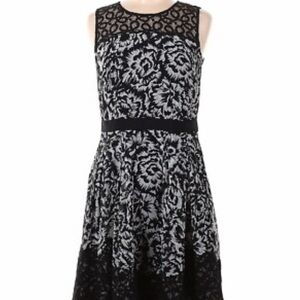 Elegant Black and Gray Lace Dress size 2